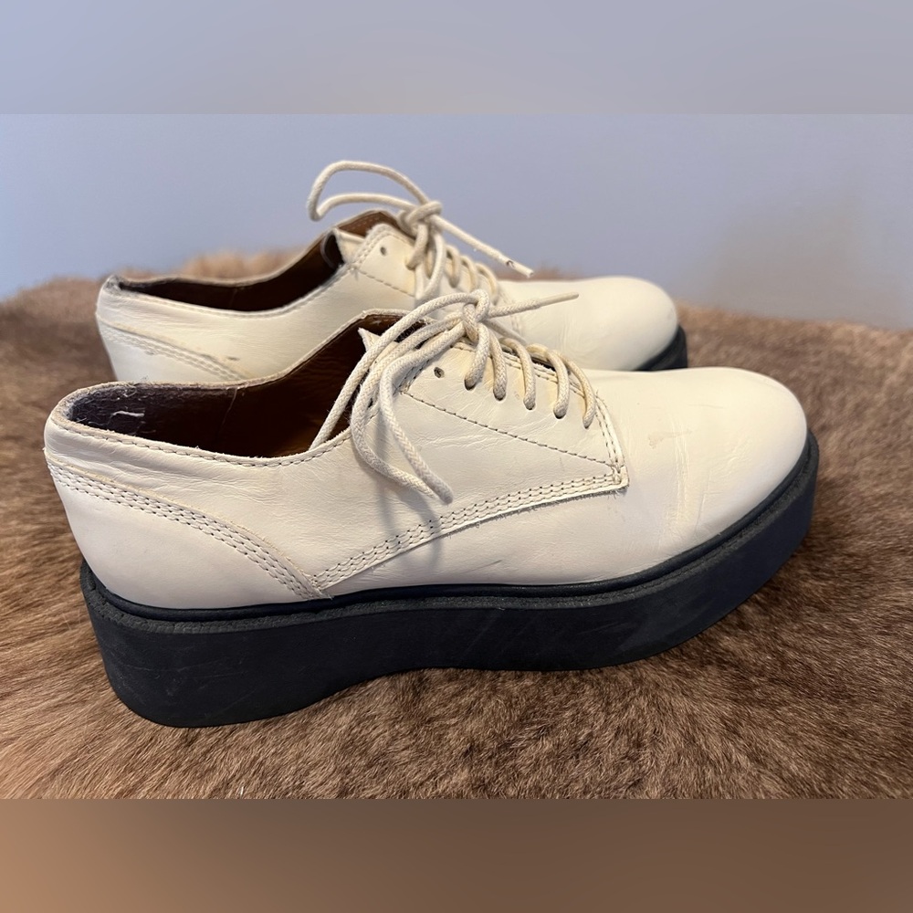 Zara Cream & Black Platform Oxford Shoes – Preloved - Picture 5 of 8